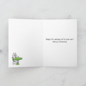 Seizoen van het geven van vrolijke kerst kaart (Binnen)