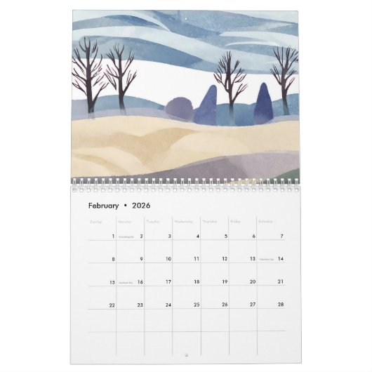 Seizoen van het Jaar Kalender (Feb 2026)