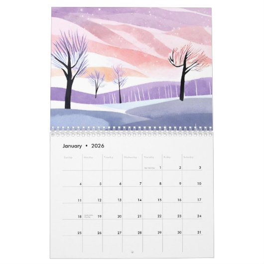 Seizoen van het Jaar Kalender (Jan 2026)