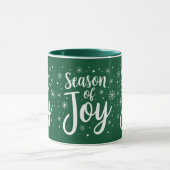 Seizoen van Joy Elegant Script Christmas Coffee Mo Mok (Midden)