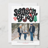 Seizoen van JOY Holiday Elements Holiday Photo Car Feestdagenkaart (Voorkant)