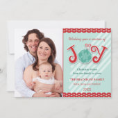 Seizoen van Joy Holiday Foto Feestdagenkaart (Voorkant)