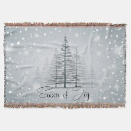 Seizoen van Joy Winter Trees Deken
