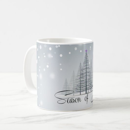 Seizoen van Joy Winter Trees Koffiemok (Voorkant links)