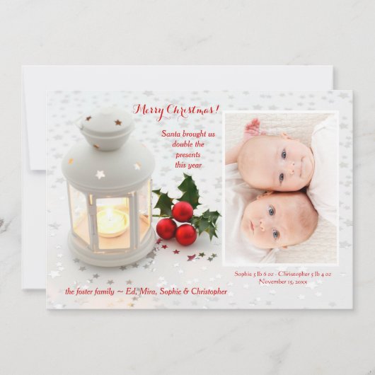 Seizoen van Miracles Photo Holiday Card Feestdagenkaart (Voorkant)