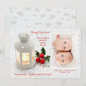 Seizoen van Miracles Photo Holiday Card Feestdagenkaart (Voorkant / Achterkant)