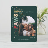 Seizoen van paardenfok met groene paardenfok feestdagenkaart (Staand voorkant)