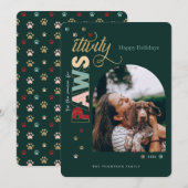 Seizoen van paardenfok met groene paardenfok feestdagenkaart (Voorkant / Achterkant)