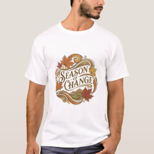Seizoen van verandering typografie ontwerp t-shirt