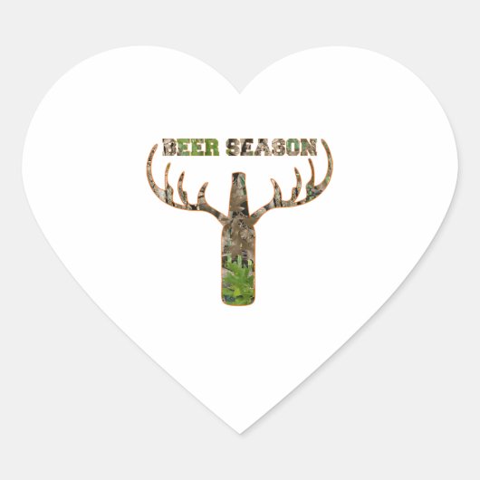 Seizoen voor de jacht op bier - Gift for Hunter Hart Sticker (Voorkant)