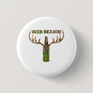 Seizoen voor de jacht op bier - Gift for Hunter Ronde Button 3,2 Cm