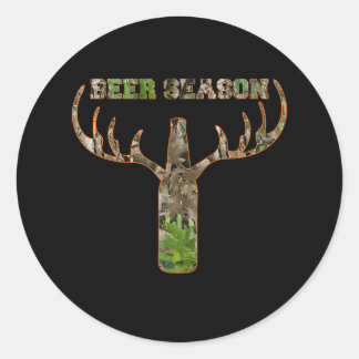 Seizoen voor de jacht op bier - Gift for Hunter Ronde Sticker