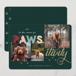 Seizoen voor foto-collage van paardenfoto's feestdagenkaart