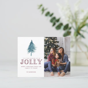 Seizoen voor kerstfeest voor familie, foto van juf feestdagenkaart