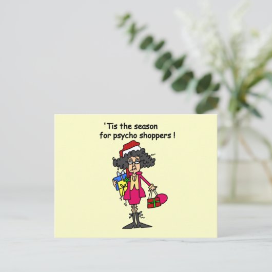 Seizoen voor Psycho Shoppers Briefkaart (Staand voorkant)