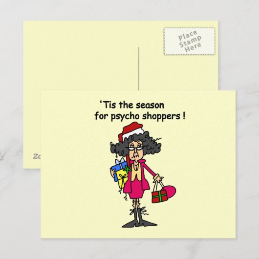 Seizoen voor Psycho Shoppers Briefkaart (Voorkant / Achterkant)