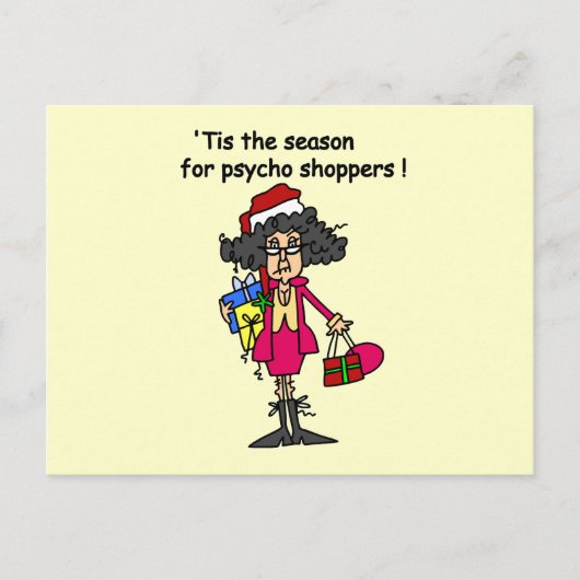 Seizoen voor Psycho Shoppers Briefkaart (Voorkant)