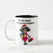 Seizoen voor Psycho Shoppers Tweekleurige Koffiemok (Links)