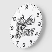 Seizoen voor Safety Black and White Motivatie Grote Klok (Hoek)