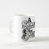 Seizoen voor Safety Black and White Motivatie Koffiemok (Voorkant links)