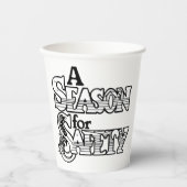 Seizoen voor Safety Black and White Motivatie Papieren Bekers (Voorkant)