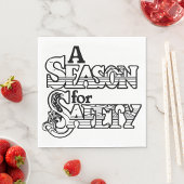 Seizoen voor Safety Black and White Motivatie Servet