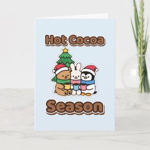Seizoen warme chocolademelk Knuffel Christmas Beer Kaart