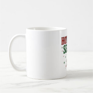Seizoen warme chocolademelk Winter typografie kuns Koffiemok