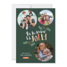 Seizoen wordt Jolly 3-foto Vakantie Kerstmis