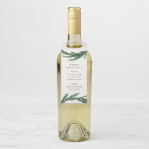 Seizoenbegroetings waterverf maakt moderne vakanti flessenhanger