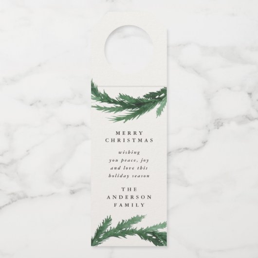 Seizoenbegroetings waterverf maakt moderne vakanti flessenhanger (Voorkant)