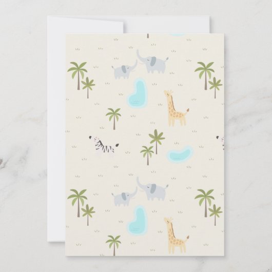 Seizoendag van Safari-dieren Kaart (Achterkant)