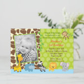 Seizoendagsfeest van Oerwouden van Safari Kaart (Staand voorkant)