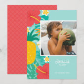 Seizoenen Aloha Hawaiian kerstfoto Feestdagenkaart (Voorkant / Achterkant)