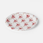 Seizoenen begroet vakantie snoep rieten boog kerst papieren bordje (Gekanteld)