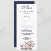 Seizoenen bericht in een fles | Nautical Wedding Menu (Voorkant / Achterkant)