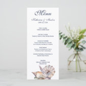 Seizoenen bericht in een fles | Nautical Wedding Menu (Staand voorkant)