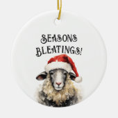 Seizoenen Bleatings Schaap Kerstmis ornament (Voorkant)