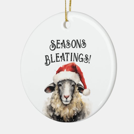 Seizoenen Bleatings Schaap Kerstmis ornament (Links)