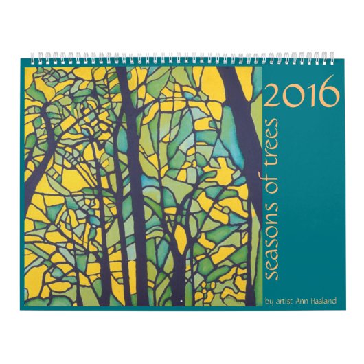 Seizoenen bomen in 2016 kalender (Hoes)