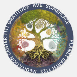 Seizoenen | Boom des Levens Ronde Sticker