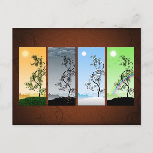 Seizoenen Briefkaart (Voorkant)