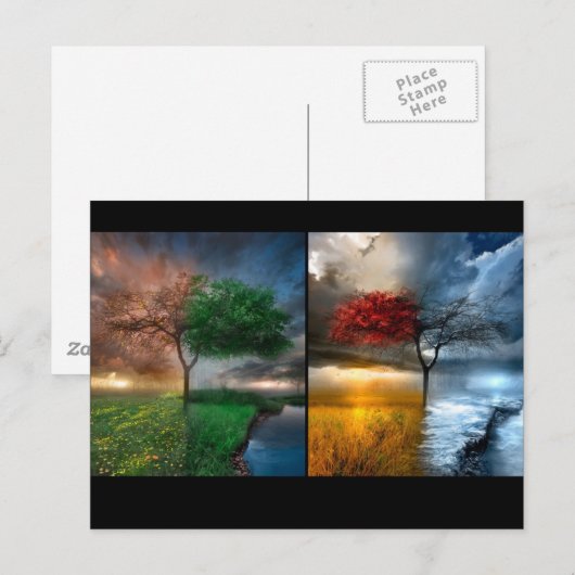 Seizoenen Briefkaart (Voorkant / Achterkant)