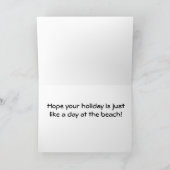 SEIZOENEN DIE "DAG BIJ DE BEACH" VERKRIJGEN FEESTDAGEN KAART (Binnen)