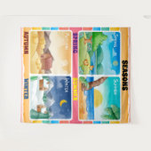 Seizoenen Educatief Leren Classroom Wandkleed (Voorkant (horizontaal))