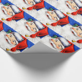 Seizoenen en kerstman cadeaupapier (Hoek)