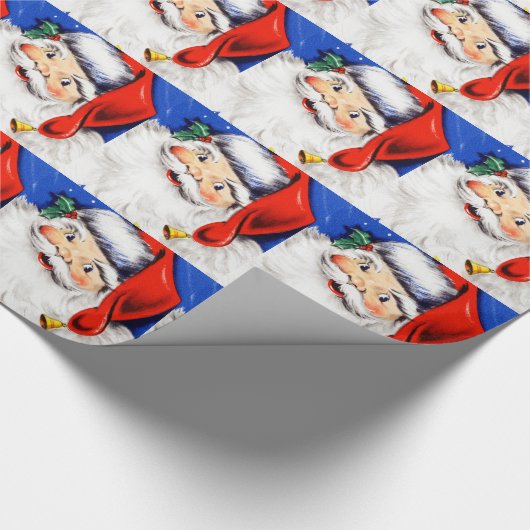 Seizoenen en kerstman cadeaupapier (Hoek)