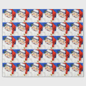 Seizoenen en kerstman cadeaupapier (Vlak)