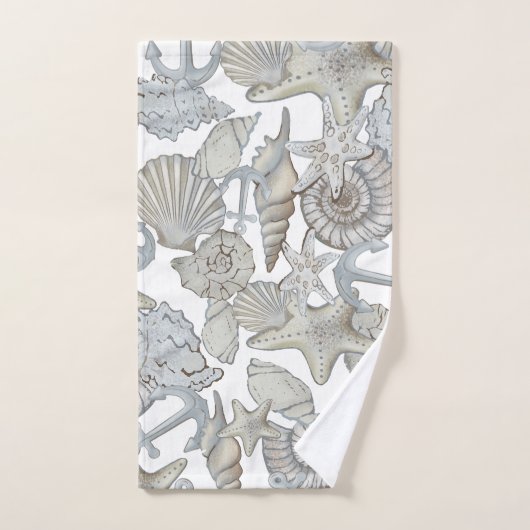 Seizoenen en scheepsankertouw bad handdoek (Handdoek)