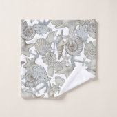 Seizoenen en scheepsankertouw bad handdoek (Wasdoekje)